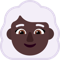 Woman- Dark Skin Tone- White Hair emoji on Microsoft